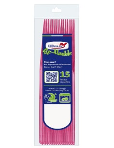Coltello compact trasparente riutilizzabile - Confezione 15 pezzi - Fuxia