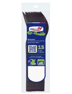 Cucchiaio compact trasparente riutilizzabile - Confezione 15 pezzi - Nero