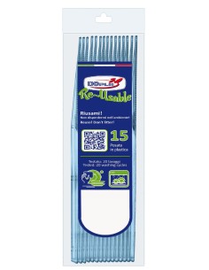 Coltello compact trasparente riutilizzabile - Confezione 15 pezzi - Azzurro