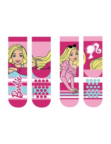 Calzini antiscivolo Tg. 23/34 Bipack Set di 2 pezzi - Barbie
