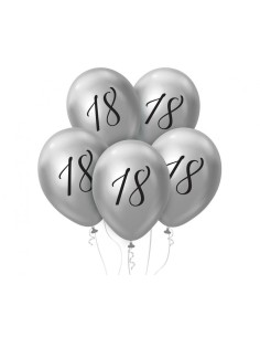 Palloncini lattice 12" Platinum Silver - 18 - Blister 5 pezzi