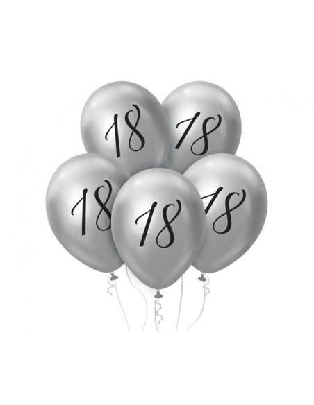 Palloncini lattice 12" Platinum Silver - 18 - Blister 5 pezzi