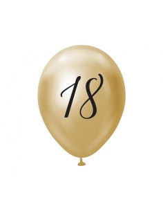 Palloncini lattice 12'' Cm. 30 Platinum Oro Gold - 18 - Blister 5 pezzi 2