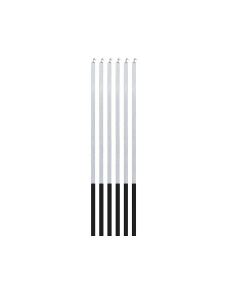 Candeline magiche stelo sottili Cm. 15 - Silver - Blister 6 pezzi