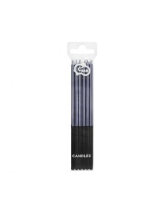 Candeline per torta sottili Cm. 14,5 - Blister 6 pezzi - Platinum Blue 2