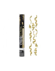 Cannone sparacoriandoli Cm. 40 - Stelle filanti metallizzate Oro Gold