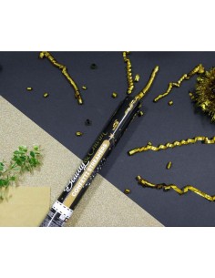 Cannone sparacoriandoli Cm. 40 - Stelle filanti metallizzate Oro Gold 2