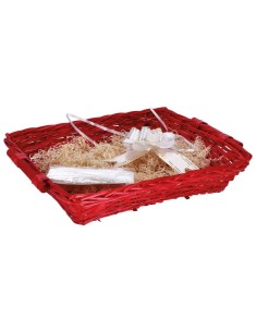 Kit cesto natalizio con paglia + cellophane + fiocco Cm. 56x41 – 3 colori 2