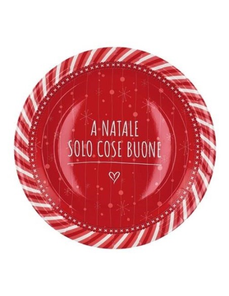 Piatti carta natalizi Cm. 23 – Confezione 12 pezzi – Soggetti assortiti