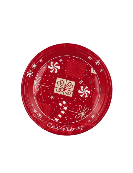 Piatti carta natalizi Cm. 18 – Confezione 12 pezzi – Soggetti assortiti