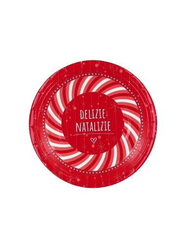 Piatti carta natalizi Cm. 18 – Confezione 12 pezzi – Soggetti assortiti