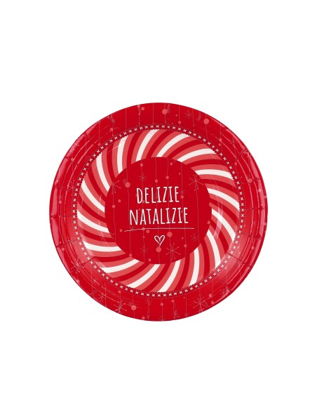 Piatti carta natalizi Cm. 18 – Confezione 12 pezzi – Soggetti assortiti