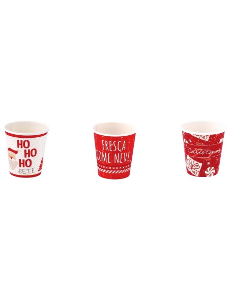 Bicchieri carta natalizi 21 CL. – Confezione 40 pezzi – Soggetti assortiti