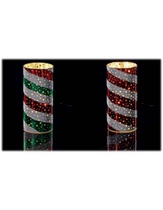 Lampada cilindro vetro natalizia 10 led Cm. 15x7 – Modelli assortiti