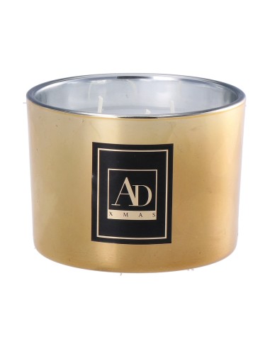 Candela cera profumata in vaso vetro Cm. 11x8 - Colori assortiti