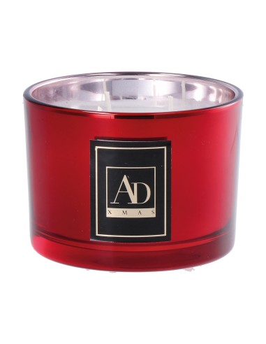 Candela cera profumata in vaso vetro Cm. 11x8 - Colori assortiti