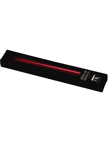 Set 2 candele stick lisce metallizzate Cm. 30 in scatola - Rosse