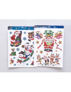 Vetrofania pvc natalizia Cm. 29x42 - Modelli assortiti