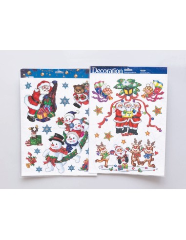Vetrofania pvc natalizia Cm. 29x42 - Modelli assortiti