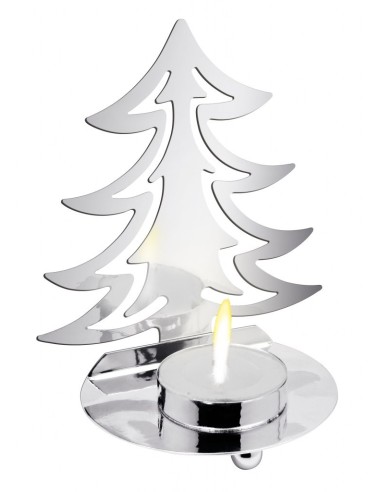 Portacandela Albero di Natale Silver Cm. 13x7