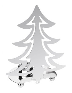 Portacandela Albero di Natale Silver Cm. 13x7 2