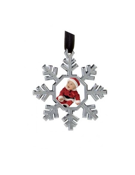 Portafoto fiocco di neve silver Cm. 9,5x8,5