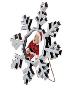 Portafoto fiocco di neve silver Cm. 9,5x8,5 2