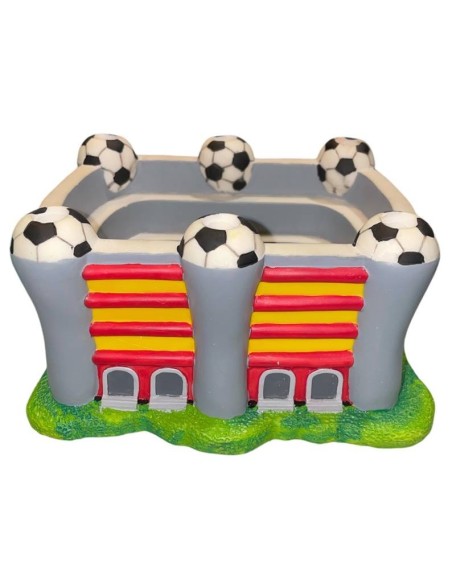 Portapenne da tavolo in resina "Stadio" giallorosso
