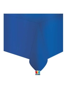 Tovaglia in plastica metallizzata Cm. 137x274 – Blu metal