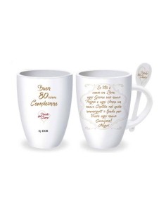 Tazza mug con cucchiaino - 80 anni