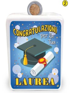 Salvadanaio ceramica Laurea