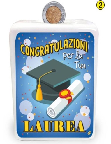Salvadanaio ceramica Laurea