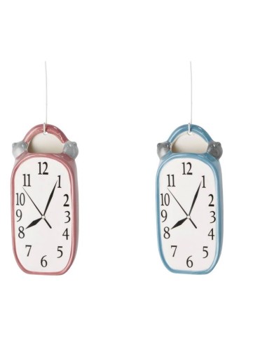 Umidificatore in ceramica Orologio Cm. 9x4x19 - Colori assortiti
