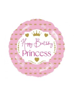 Palloncino mylar 18" Cm. 45 - Happy Birthday Princess