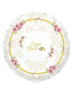 Palloncino mylar 24" Cm. 60 - Oggi Sposi Romantic