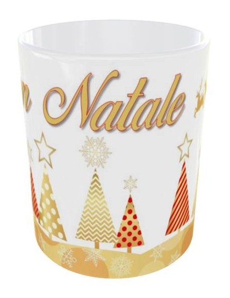 Tazza mug ceramica in scatola "Buon Natale" - Oro