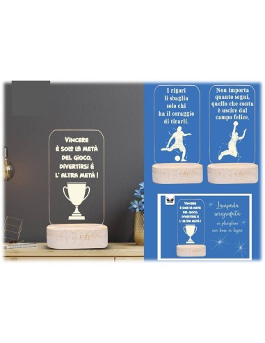 Lampada tavolo plex con base Sport - Modelli assortiti