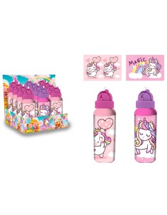 Borraccia alluminio con cannuccia 550 ML - Unicorno