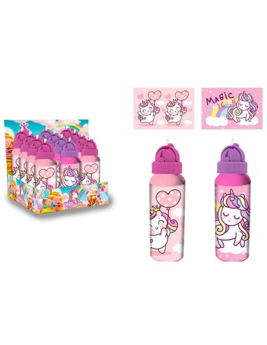 Borraccia alluminio con cannuccia 550 ML - Unicorno