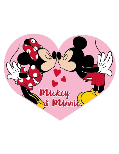 Cuscino sagomato 3D cuore Cm. 40 - Minnie e Topolino