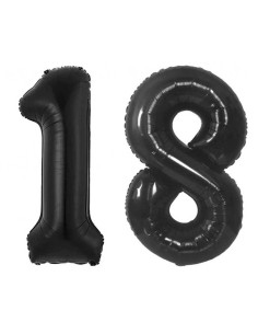 Palloncino mylar Cm. 85 Matt Black - Nr. 18