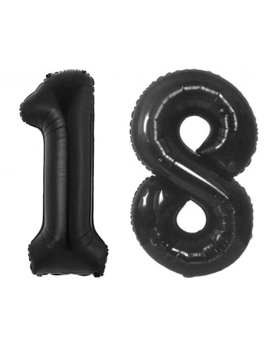 Palloncino mylar Cm. 85 Matt Black - Nr. 18