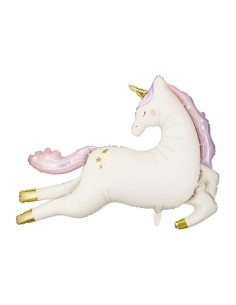 Palloncino mylar supershape Cm. 95x86 - Unicorno steso