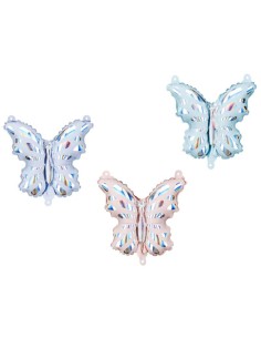 Palloncino mylar Cm. 19x23 – Farfalle – Confezione 21 pezzi assortiti