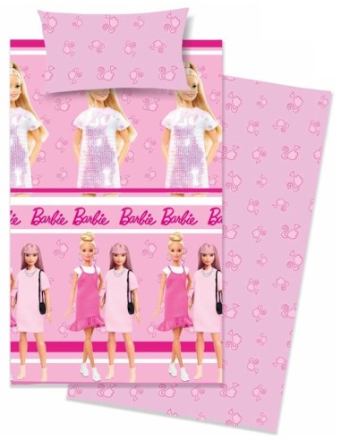 Coordinato da letto singolo cotone 3 pezzi Cm. 150x280 - Barbie