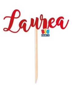 Cake topper mini metallizzato Italic – Laurea