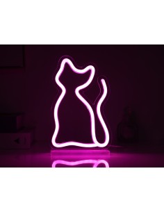 Lampada Insegna LED "Gatto" Cm. 15x5x23