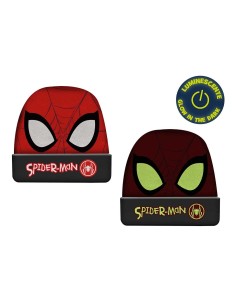 Cappello cuffia con risvolto luminescente - Spiderman