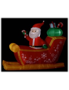 Babbo Natale gonfiabile con slitta e led luminosi Cm. 215x80x160