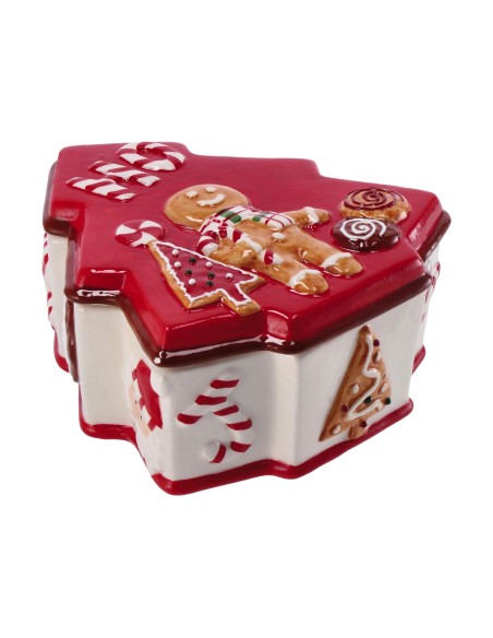 Scatola ceramica «Albero di Natale» Cm. 17x18x8 – Modelli assortiti
